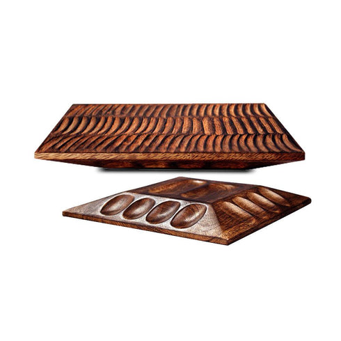 Wood Show Plate SQ Mw-Burnt